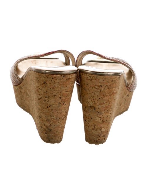 Jimmy Choo Snakeskin Animal Print Slides