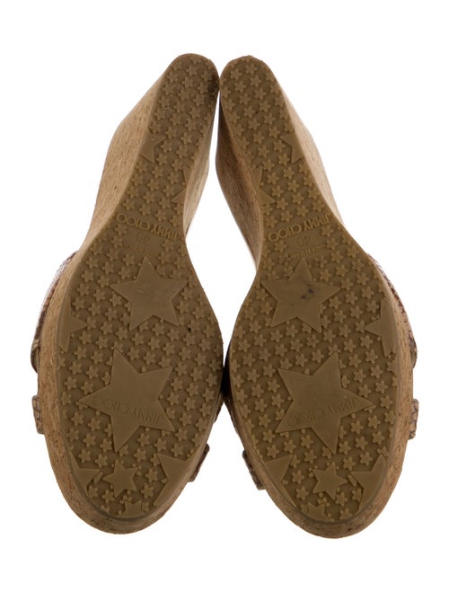 Jimmy Choo Snakeskin Animal Print Slides