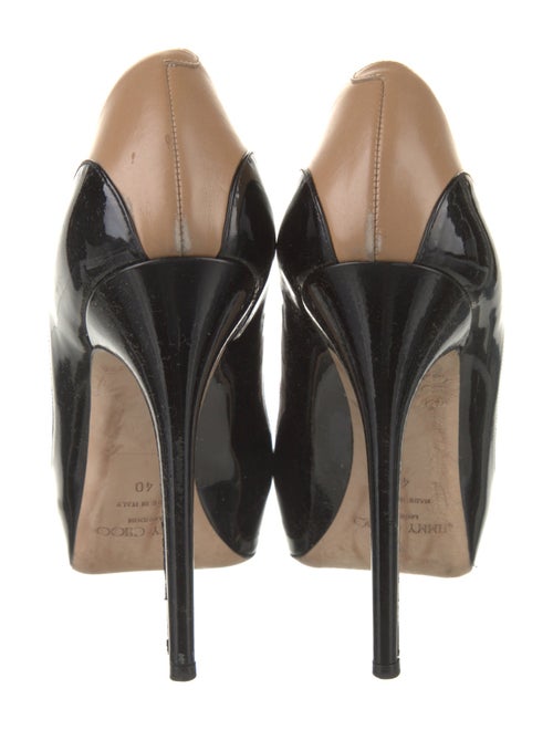 Jimmy Choo Patent Leather Colorblock Pattern Pumps