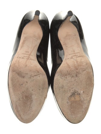 Jimmy Choo Patent Leather Colorblock Pattern Pumps