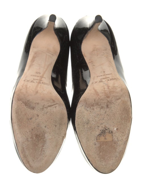 Jimmy Choo Patent Leather Colorblock Pattern Pumps