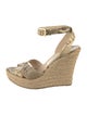 Jimmy Choo Embossed Leather Animal Print Espadrilles