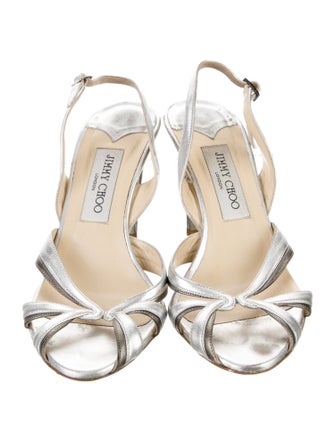 Jimmy Choo Leather Slingback Sandals