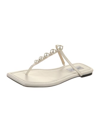 Jimmy Choo Leather T-Strap Sandals