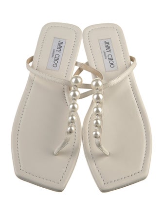 Jimmy Choo Leather T-Strap Sandals