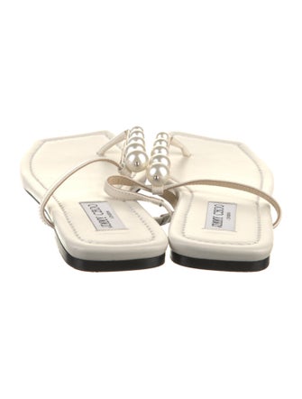 Jimmy Choo Leather T-Strap Sandals