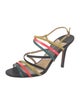 Jimmy Choo Mesh Colorblock Pattern Slingback Sandals