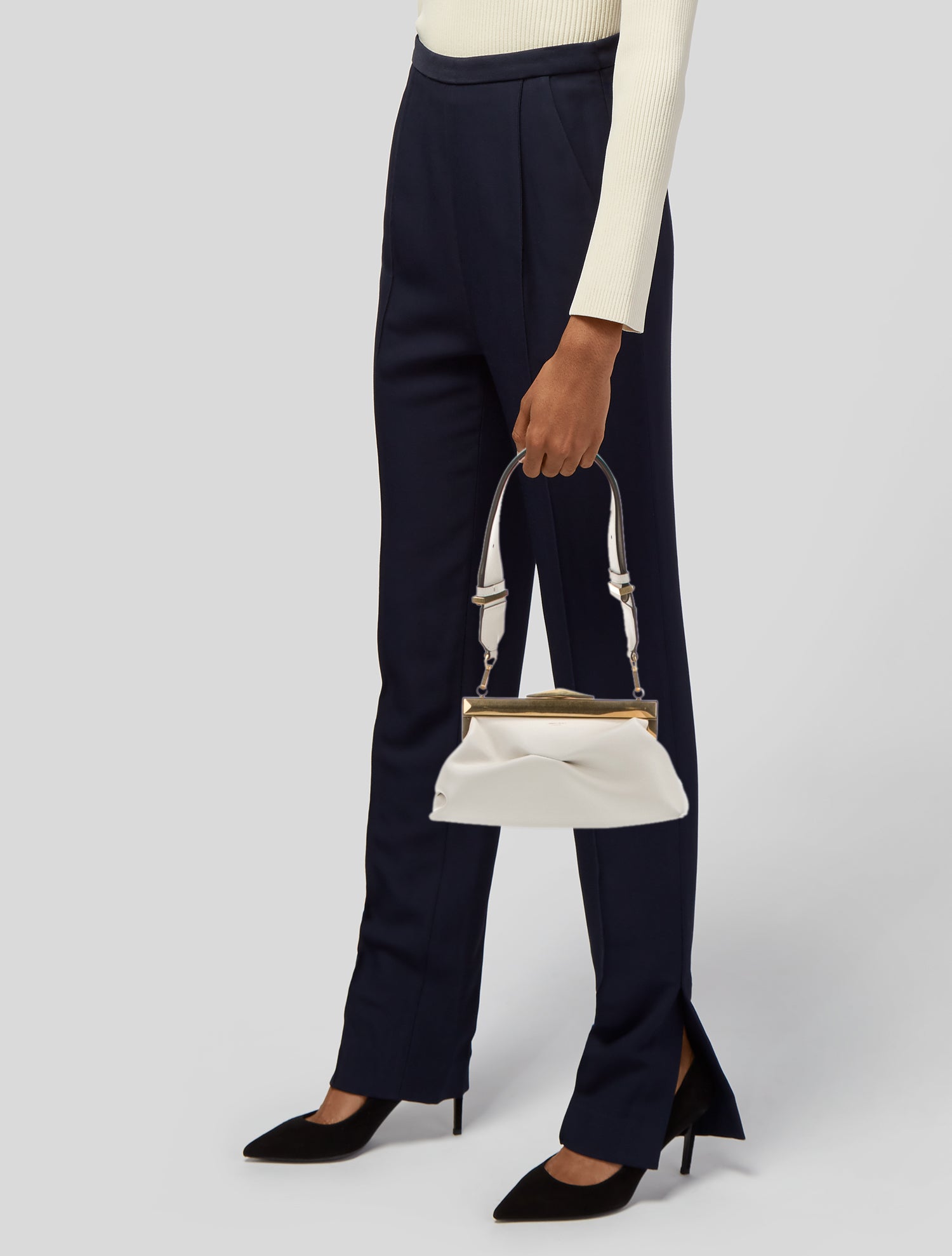 Jimmy Choo Leather Diamond Soft Frame Small