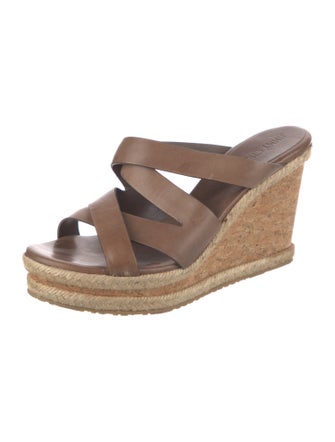 Jimmy Choo Leather Braided Accents Espadrilles