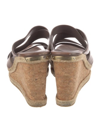 Jimmy Choo Leather Braided Accents Espadrilles