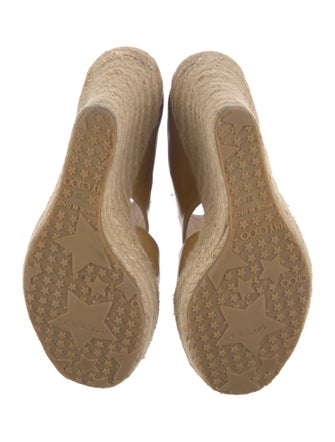 Jimmy Choo Patent Leather Braided Accents Espadrilles