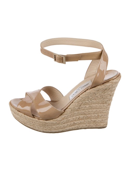 Jimmy Choo Patent Leather Animal Print Espadrilles