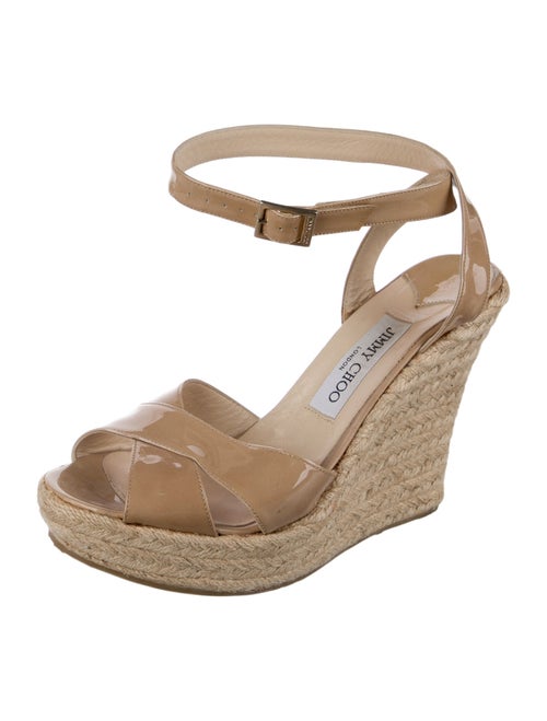 Jimmy Choo Patent Leather Animal Print Espadrilles