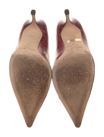 Jimmy Choo Snakeskin Printed Pumps