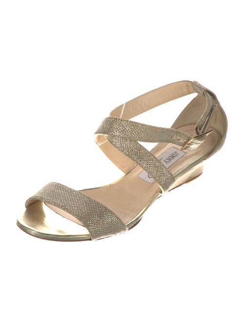 Jimmy Choo Glitter Glitter Accents Slingback Sandals
