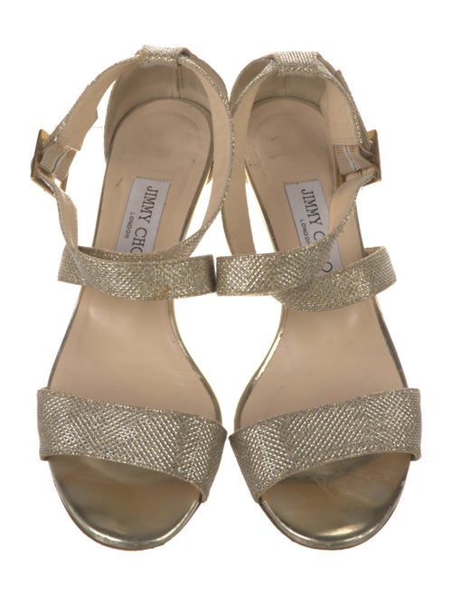 Jimmy Choo Glitter Glitter Accents Slingback Sandals