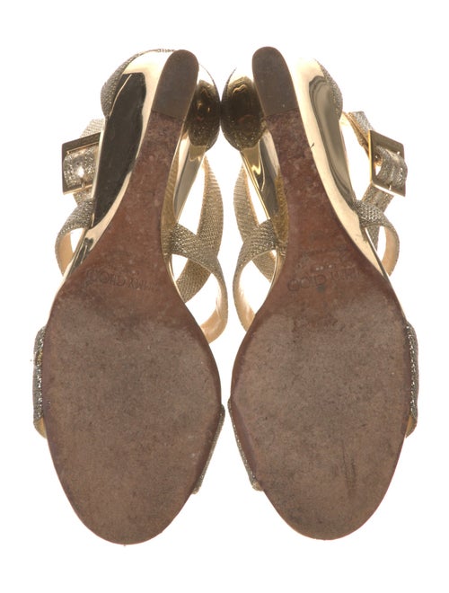 Jimmy Choo Glitter Glitter Accents Slingback Sandals