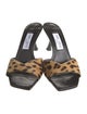 Jimmy Choo Ponyhair Animal Print Slides