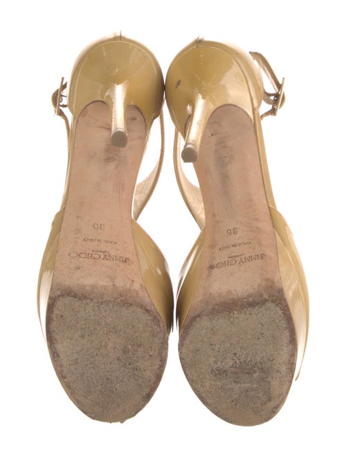 Jimmy Choo Patent Leather T-Strap Sandals
