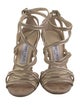 Jimmy Choo Suede Leather Trim Embellishment Gladiator Sandals