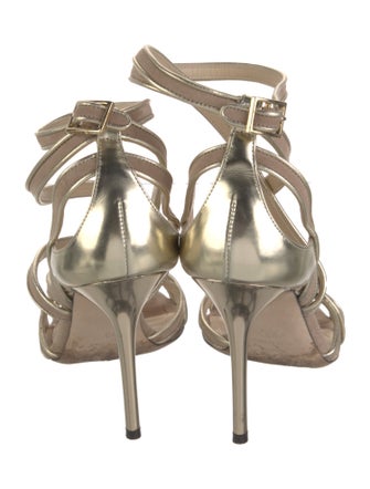 Jimmy Choo Suede Leather Trim Embellishment Gladiator Sandals