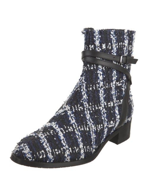 Jimmy Choo Tweed Printed Chelsea Boots