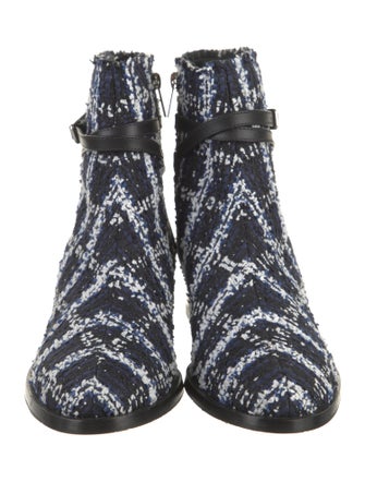 Jimmy Choo Tweed Printed Chelsea Boots