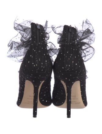 Jimmy Choo Mesh Mesh Accents Lace-Up Boots