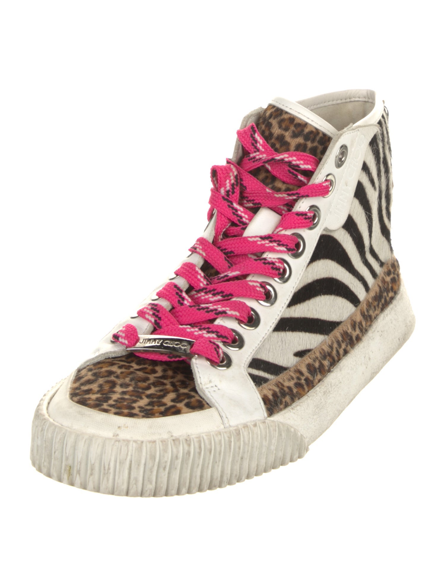 Jimmy Choo Ponyhair Animal Print Sneakers