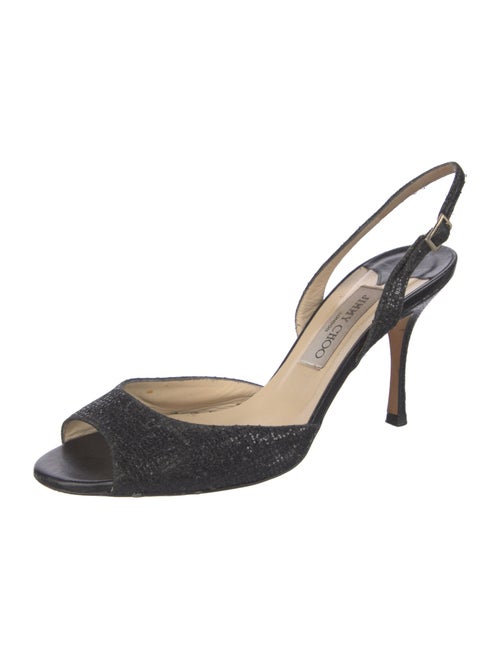 Jimmy Choo Glitter Slingback Sandals