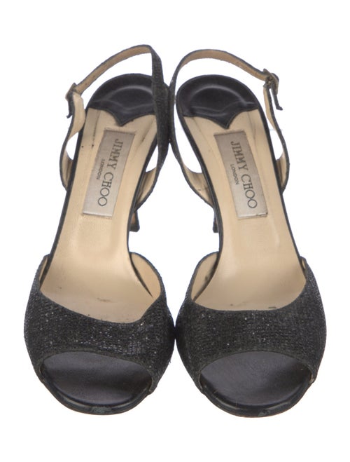 Jimmy Choo Glitter Slingback Sandals