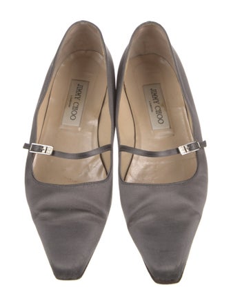 Jimmy Choo Satin Mary Jane Flats