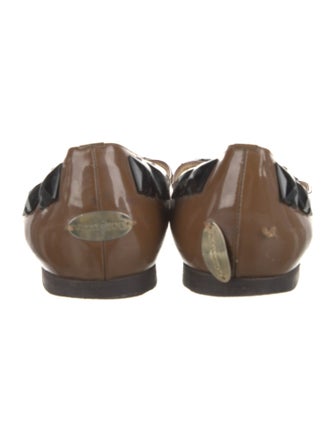 Jimmy Choo Patent Leather Studded Accents Ballet Flats