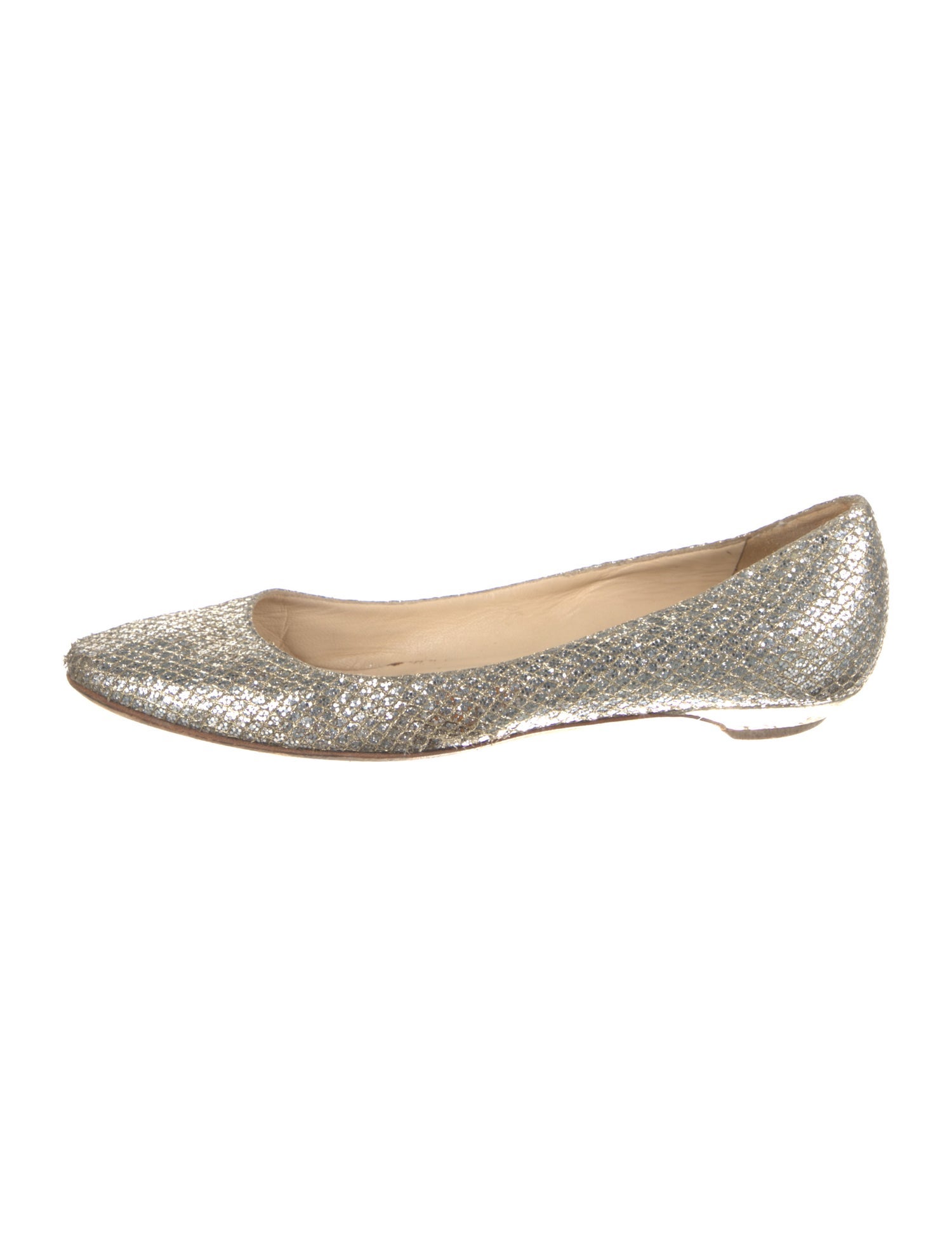 Jimmy Choo Glitter Glitter Accents Ballet Flats