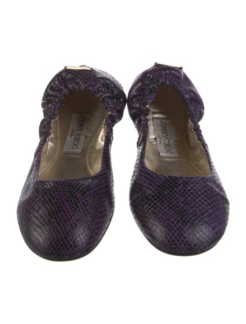 Jimmy Choo Signature Logo Leather Ballet Flats