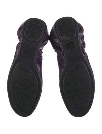 Jimmy Choo Signature Logo Leather Ballet Flats