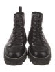 Jimmy Choo Leather Crystal Embellishments Combat Boots