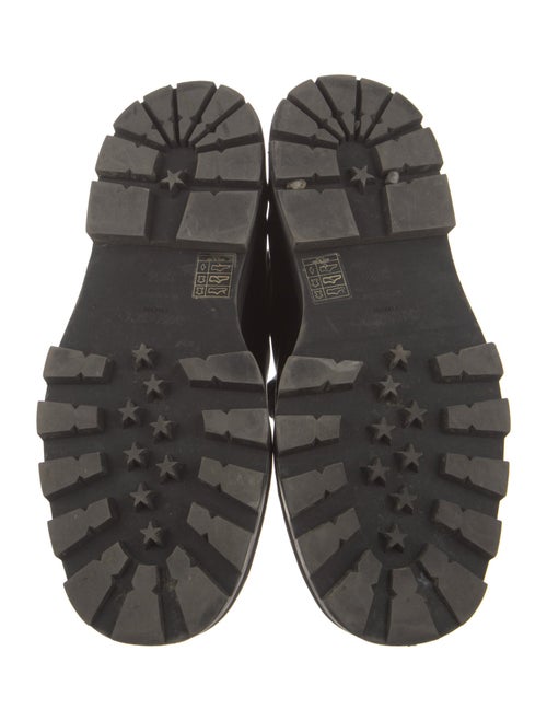 Jimmy Choo Leather Crystal Embellishments Combat Boots