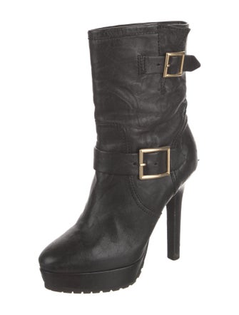 Jimmy Choo Leather Moto Boots