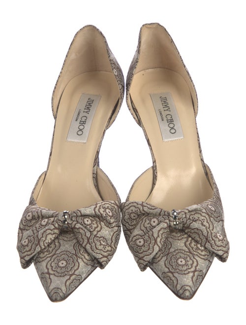 Jimmy Choo Printed Bow Accents D'Orsay Pumps