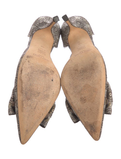 Jimmy Choo Printed Bow Accents D'Orsay Pumps