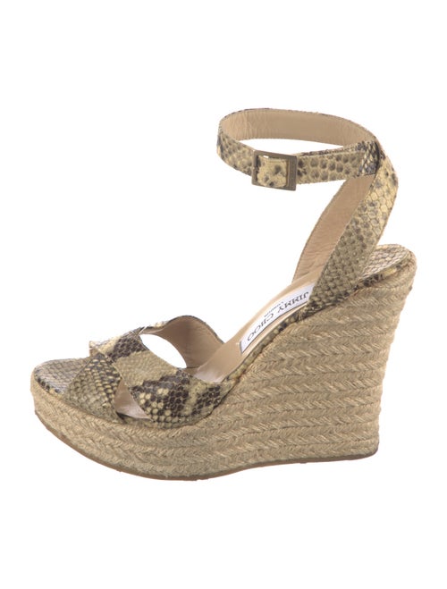 Jimmy Choo Jute Animal Print Espadrilles