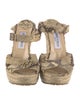 Jimmy Choo Jute Animal Print Espadrilles