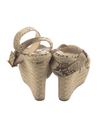 Jimmy Choo Jute Animal Print Espadrilles