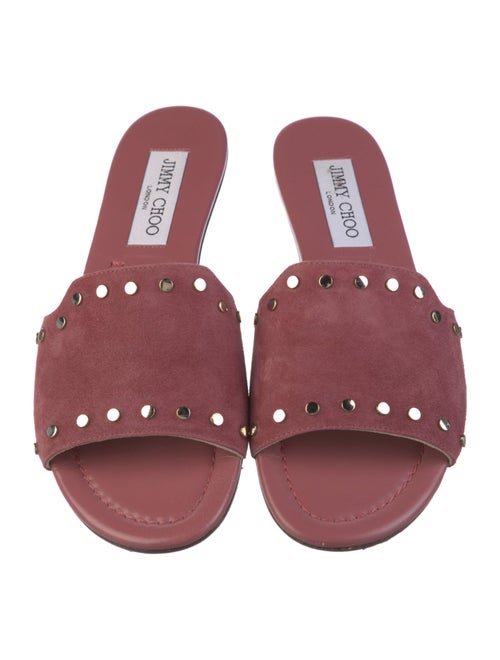 Jimmy Choo Suede Studded Accents Slides