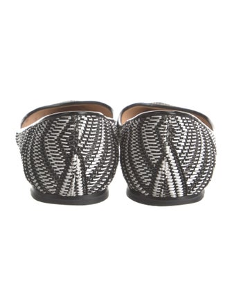 Jimmy Choo Printed Leather Trim Embellishment Ballet Flats