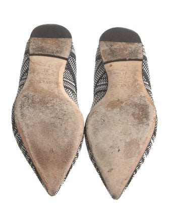 Jimmy Choo Printed Leather Trim Embellishment Ballet Flats