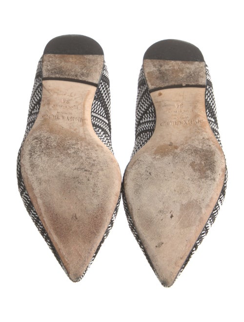 Jimmy Choo Printed Leather Trim Embellishment Ballet Flats