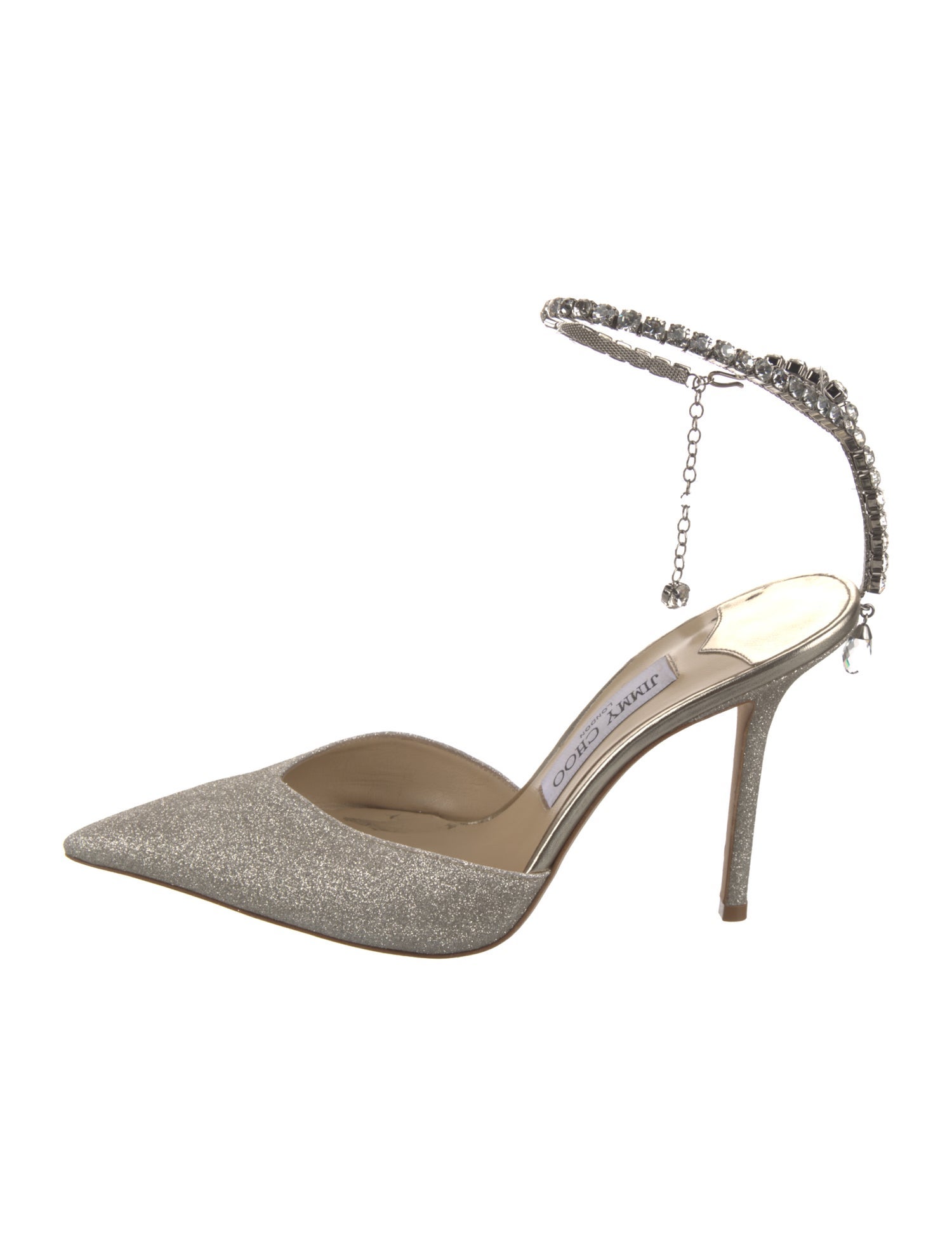 Jimmy Choo Glitter Crystal Embellishments D'Orsay Pumps