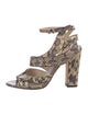 Jimmy Choo Snakeskin Animal Print Sandals